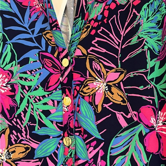 Pappagallo Navy Multi Tunic Polyester Work or Casual Dress sz.S NWT - Picture 5 of 9